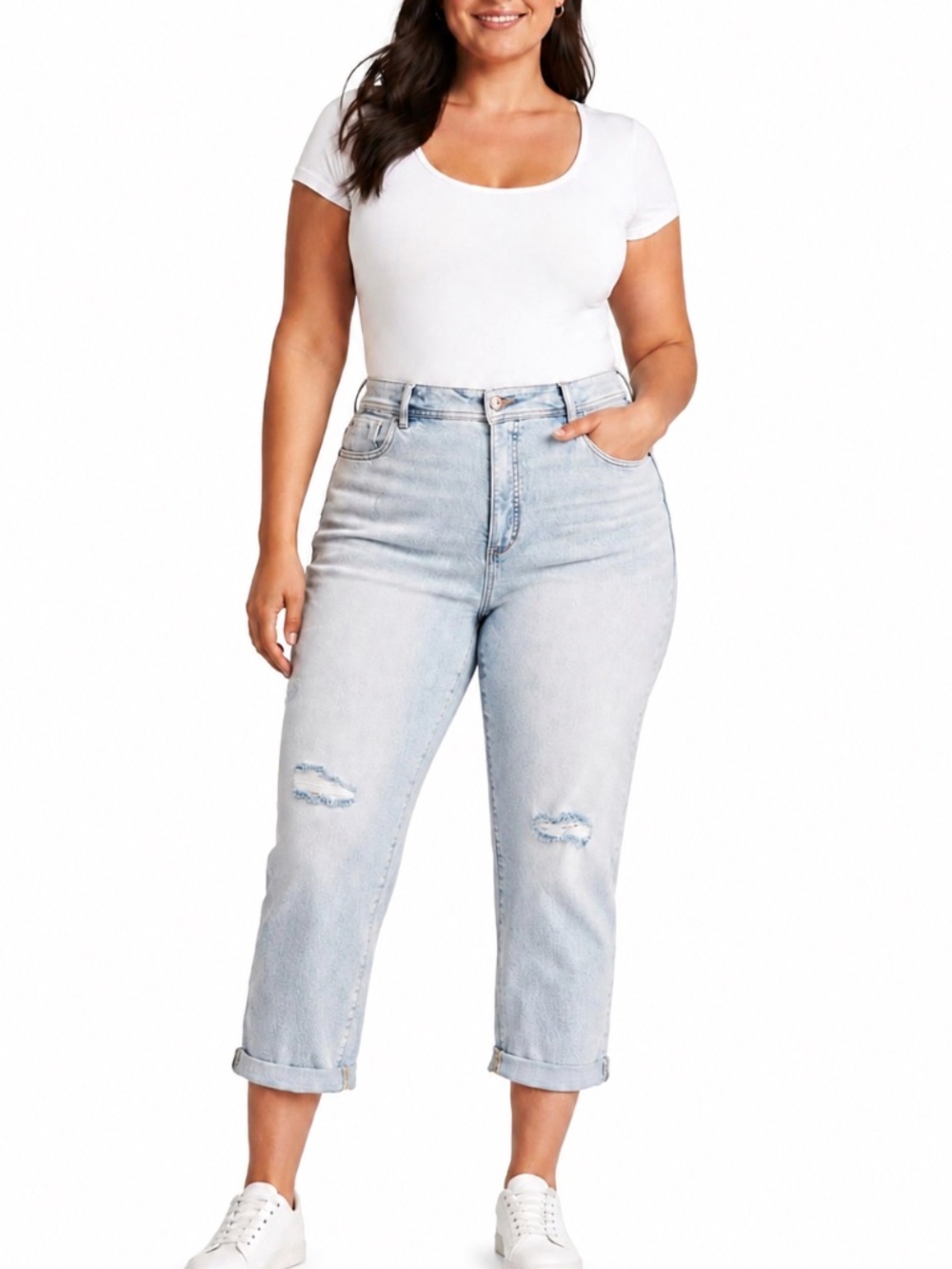 Terra & Sky Slim Boyfriend Jeans 20 Blue
